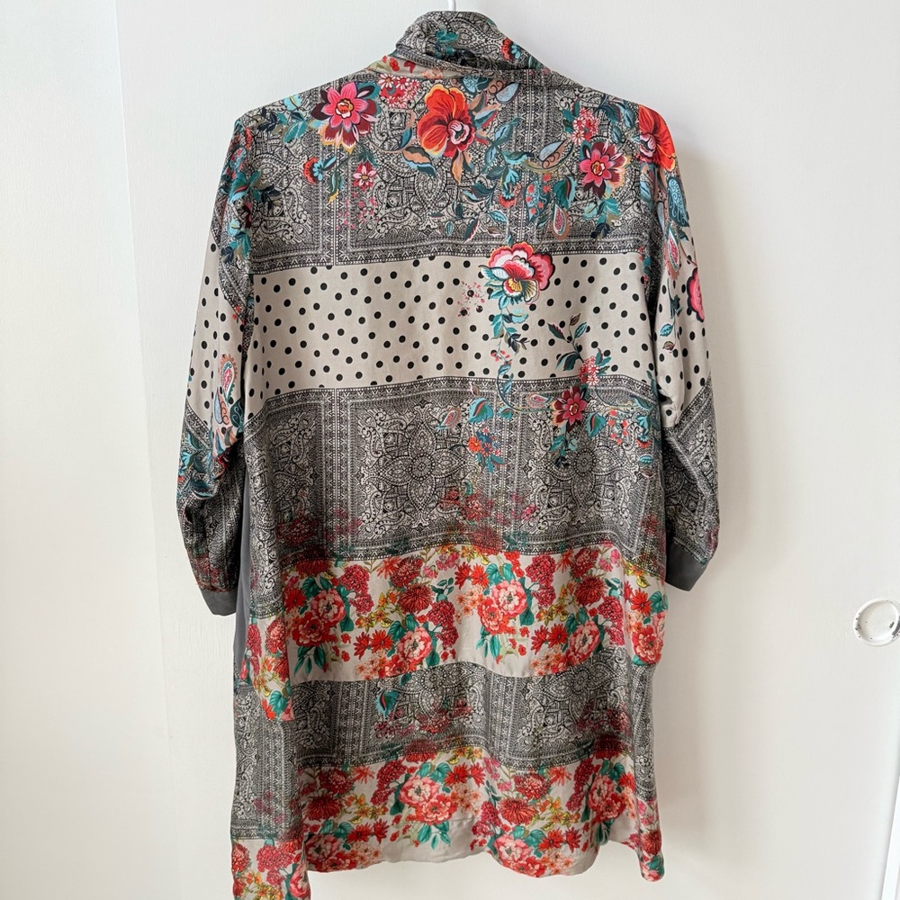 Johnny Was Ellamo Silk Embroidered Kimono - Picture 4 of 14